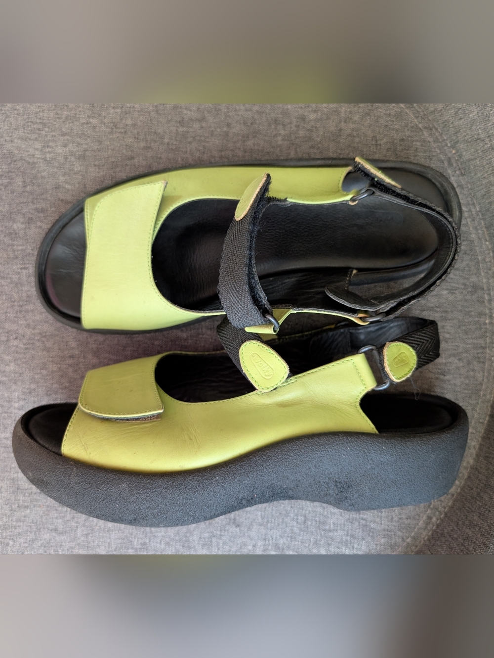Wolky Jewel Lime Green Sandals